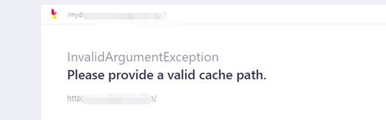 解决laravel报错 Please provide a valid cache path