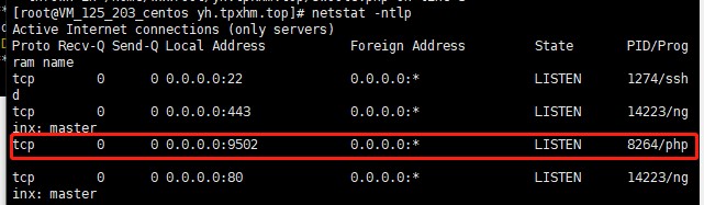 解决swoole服务端启动报错WARNING swSocket_bind(:483): bind(0.0.0.0:9502) failed, Error: Address already in use[98]